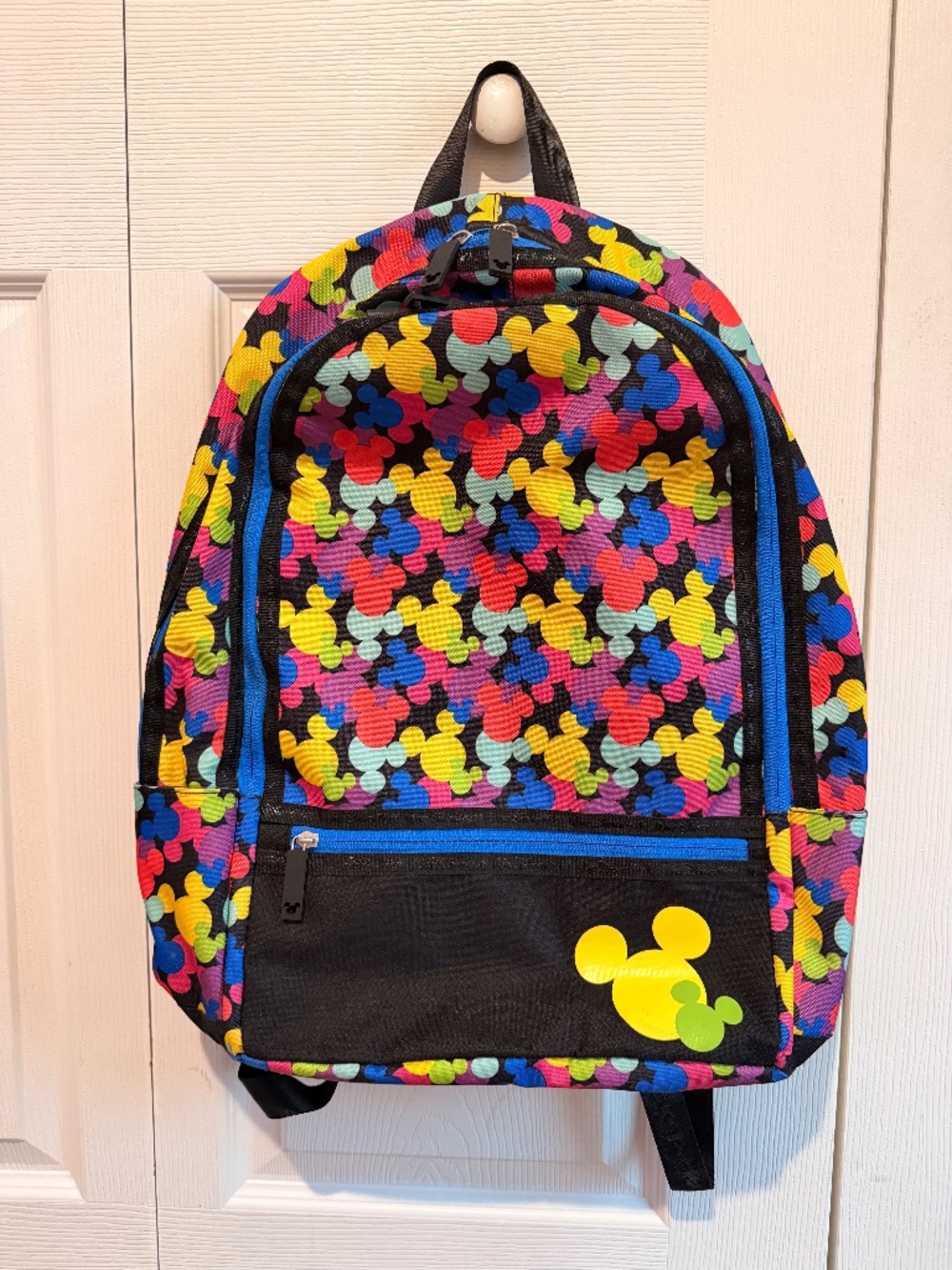 Walt Disney World Parks Multicolored Mickey Mouse Icons Backpack Brand New